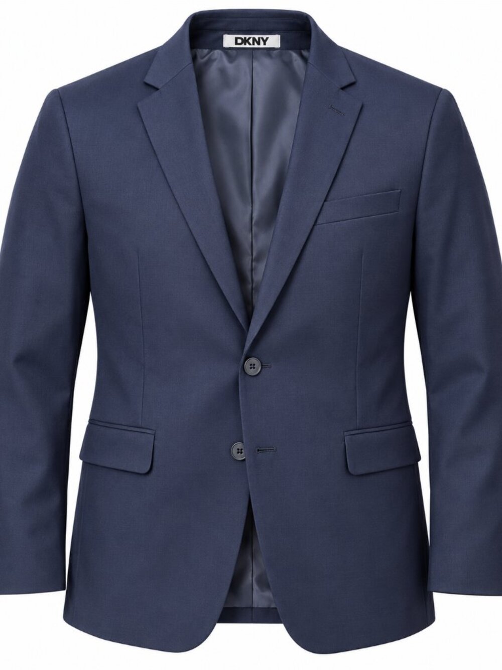 NWT DKNY Travel Blazer Men's 44 L Navy Stretch Wrinkle Resistant Washable